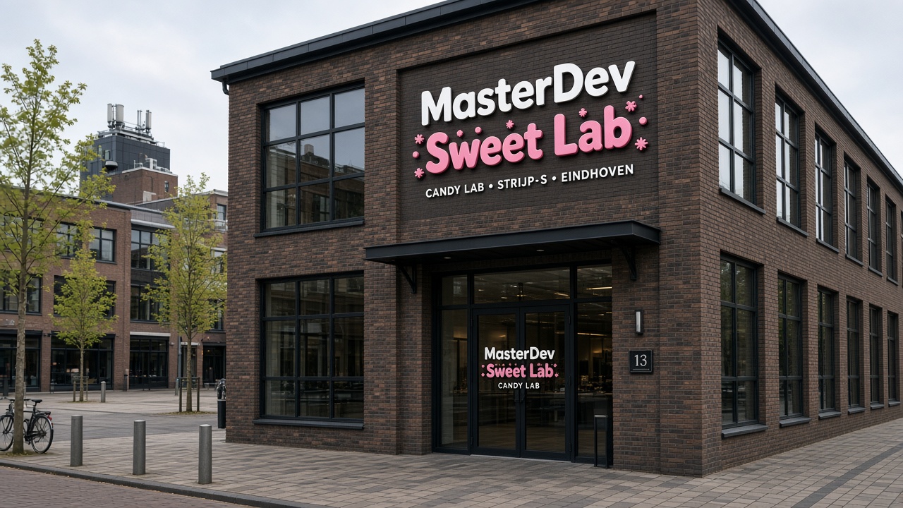 MasterDev Sweet Lab atelier gevel in Strijp-S Eindhoven Brainport regio voor confectionery innovatie
